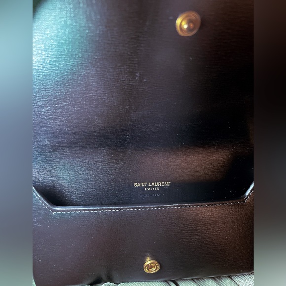 AUTHENTIC CASSANDRE SAINT LAURENT PHONE HOLDER WITH STRAP IN SMOOTH LEATHER - Picture 5 of 7